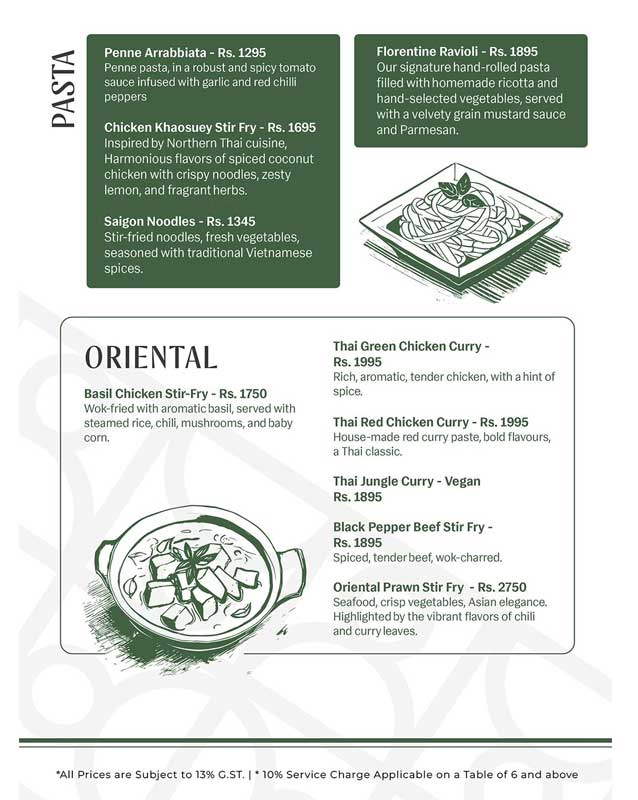 The Deli menu