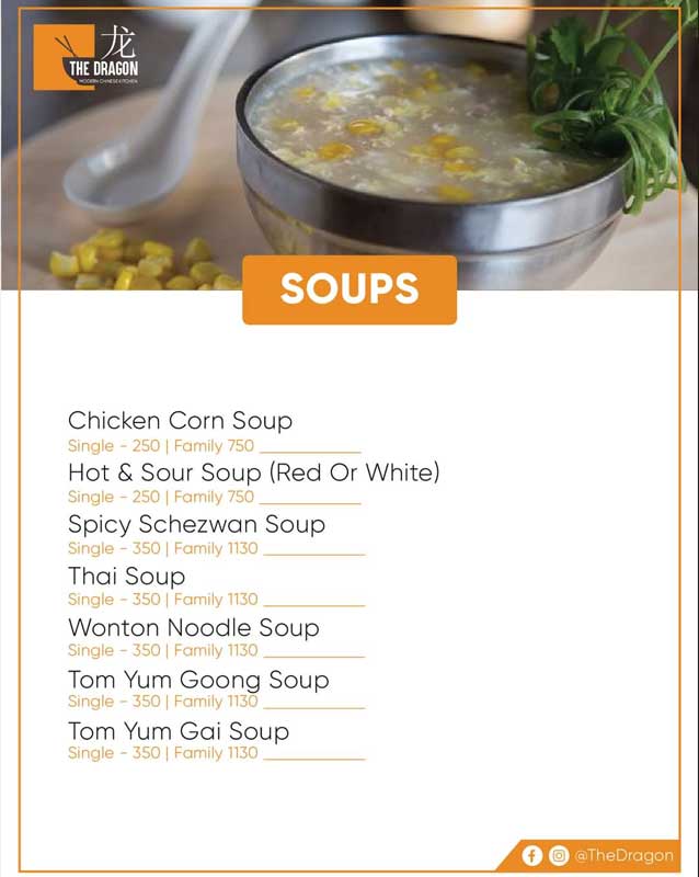 The Dragon - Modern Chinese Kitchen menu
