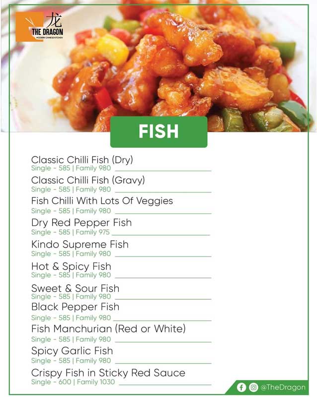 The Dragon - Modern Chinese Kitchen menu
