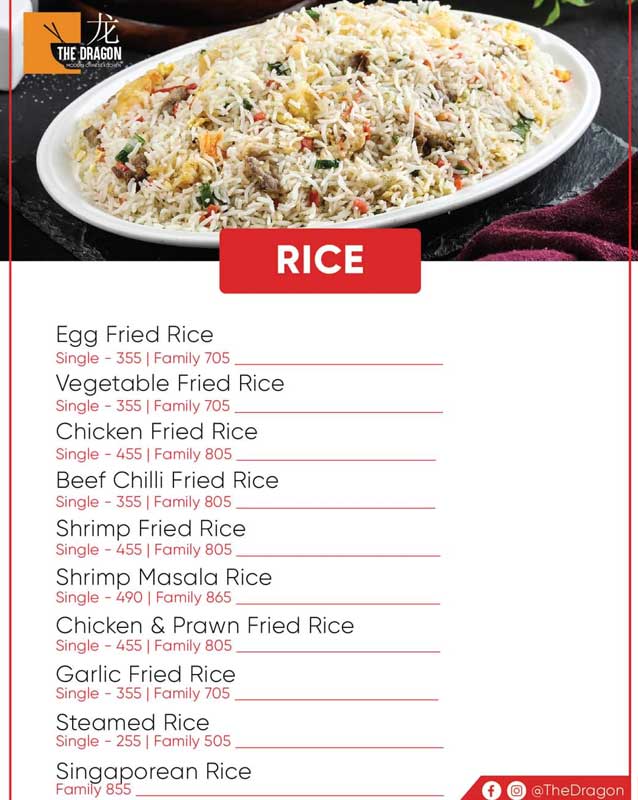 The Dragon - Modern Chinese Kitchen menu