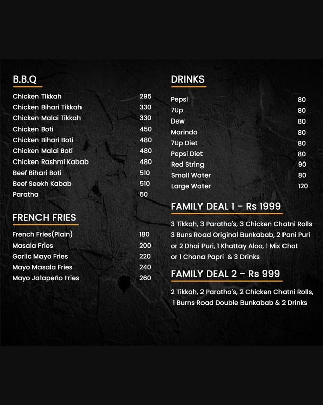 The Eat Street menu