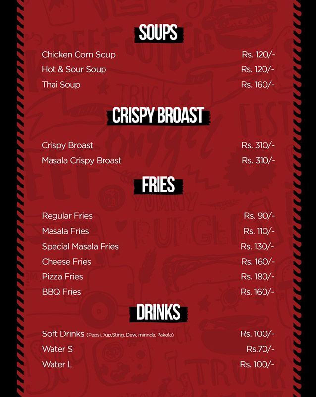 The Food Mart menu