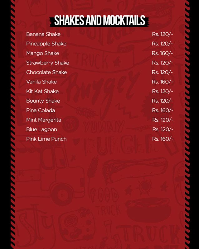 The Food Mart menu