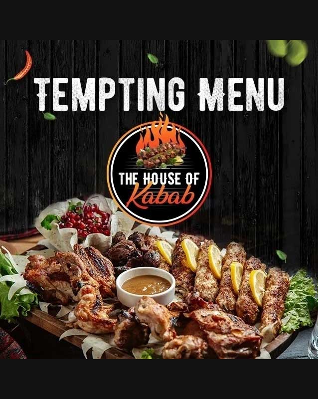 The House of Kabab menu