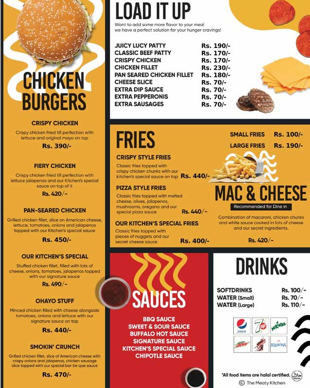 The Meaty Kitchen menu
