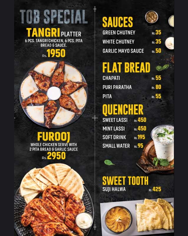 The Original Barbeque menu