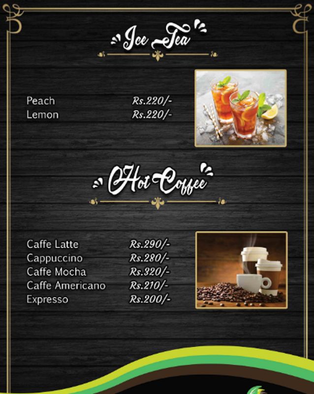 The Panwala menu