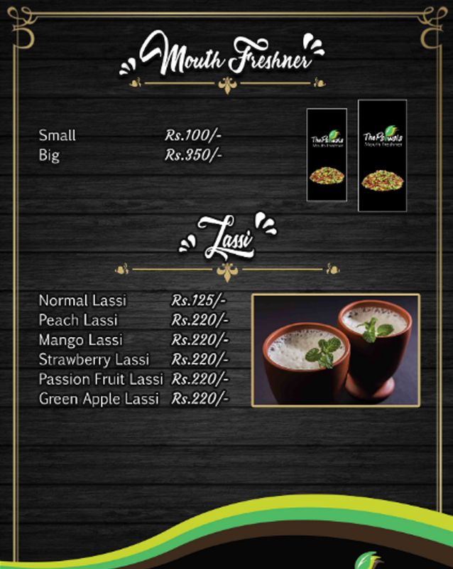 The Panwala menu