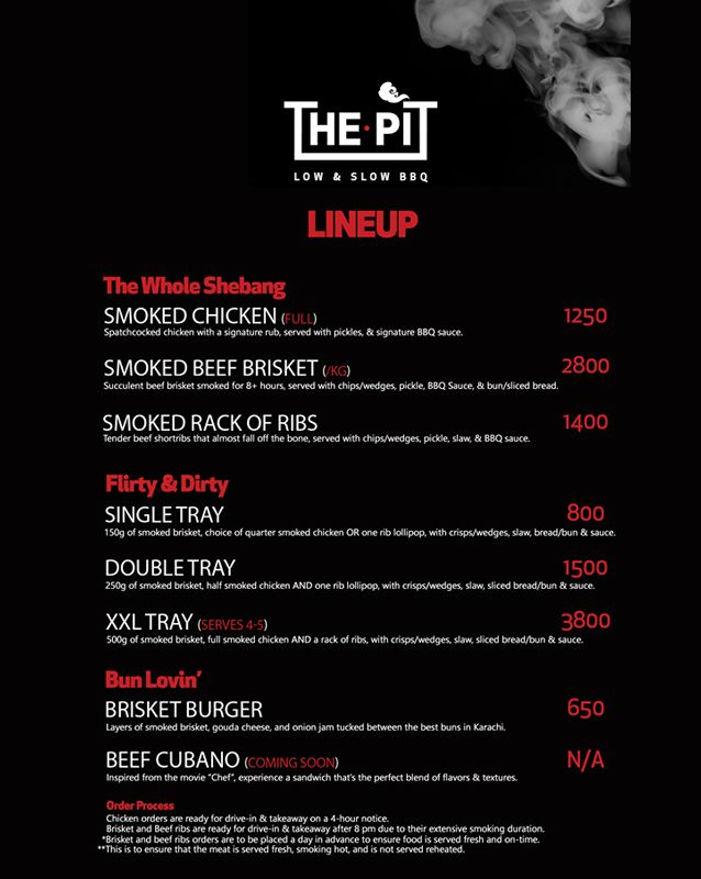 The Pit menu