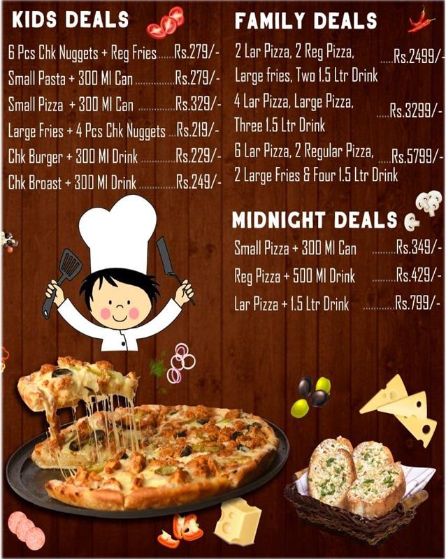 The Pizza Lab menu