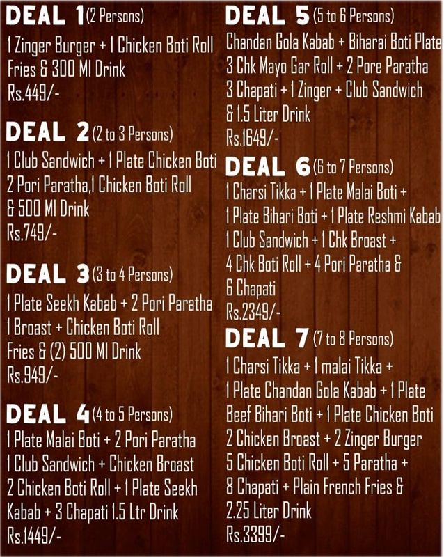 The Pizza Lab menu