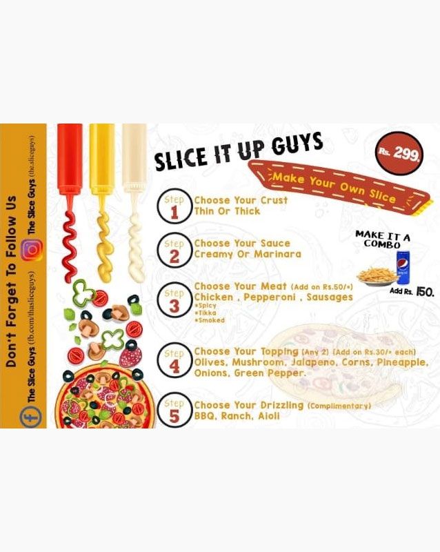 The Slice Guys menu