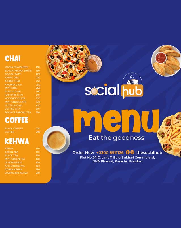 The Social Hub menu