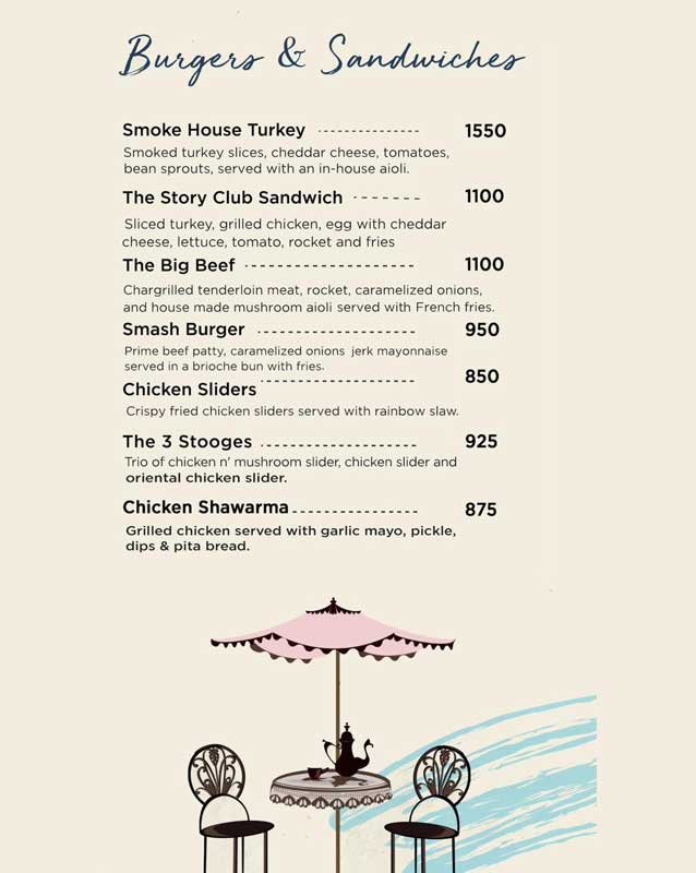 The Story menu