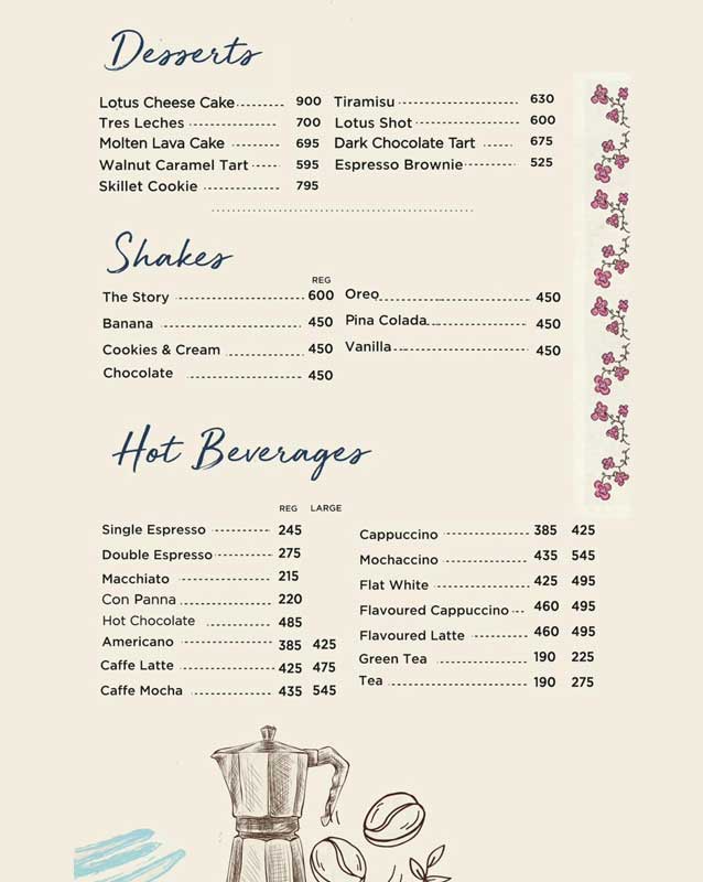The Story menu
