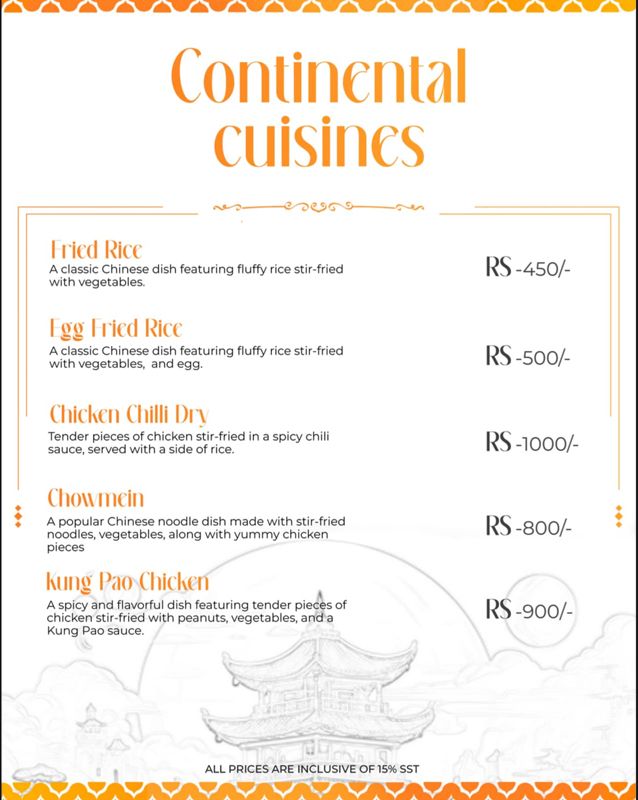 The Stove Club menu