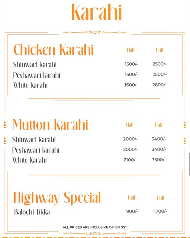 The Stove Club menu