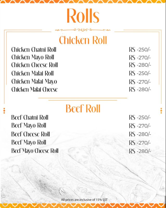 The Stove Club menu