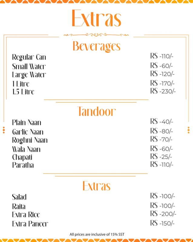 The Stove Club menu