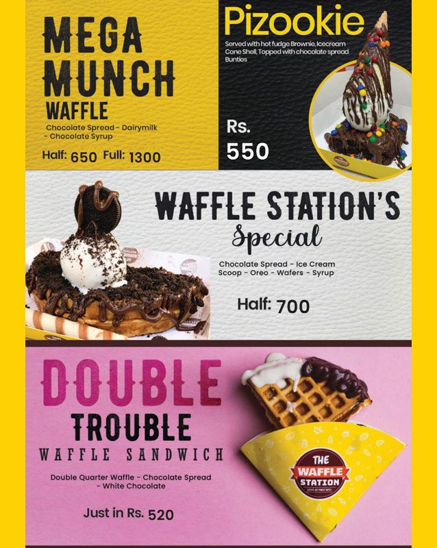 The Waffle Station menu