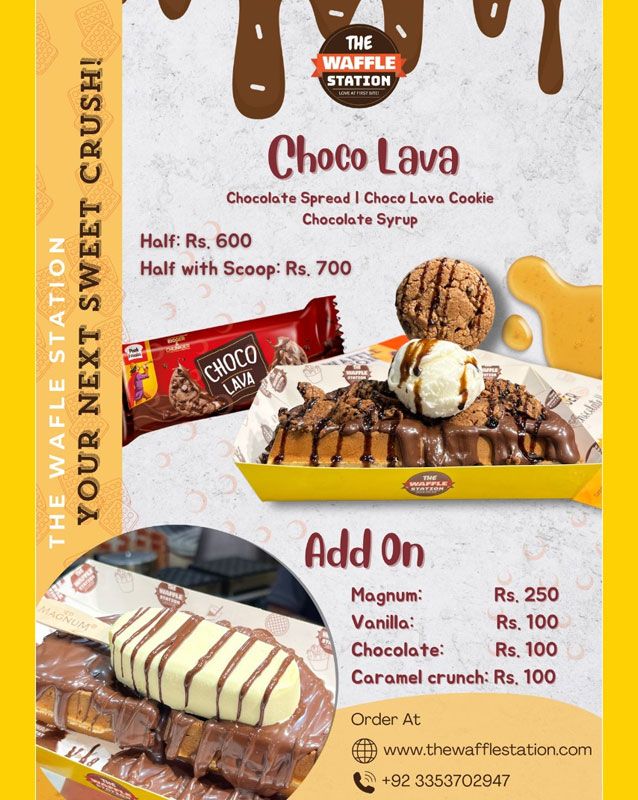 The Waffle Station menu