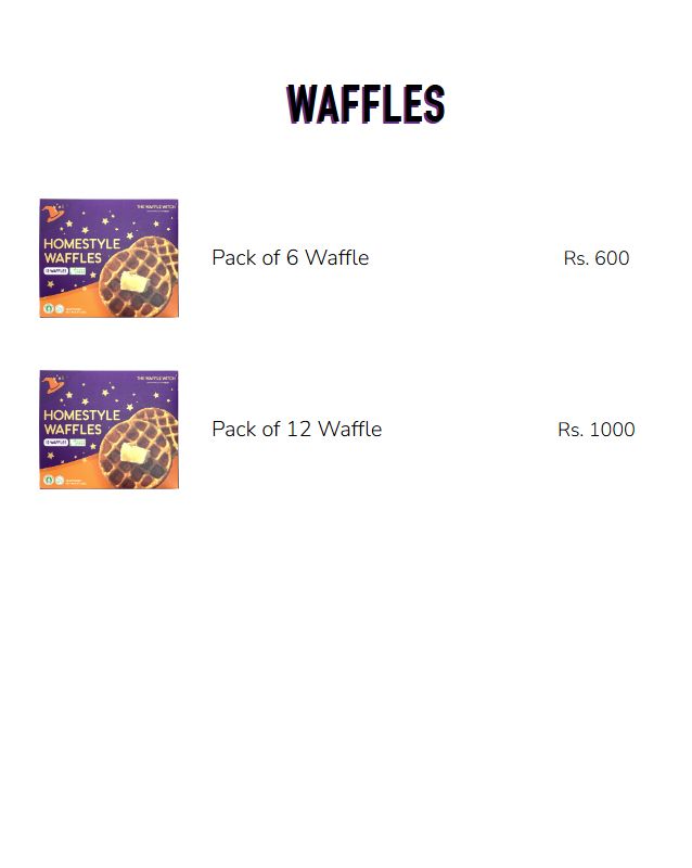 The Waffle Witch menu