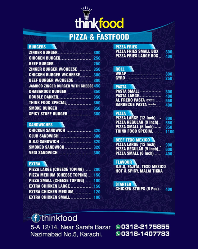 Think Food menu