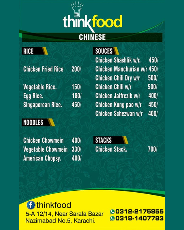 Think Food menu