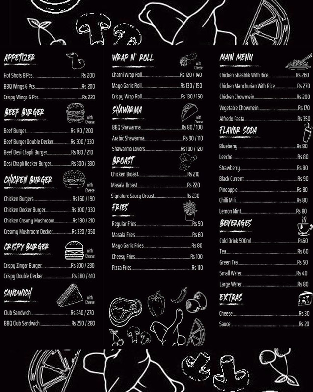 Thought Of Taste menu