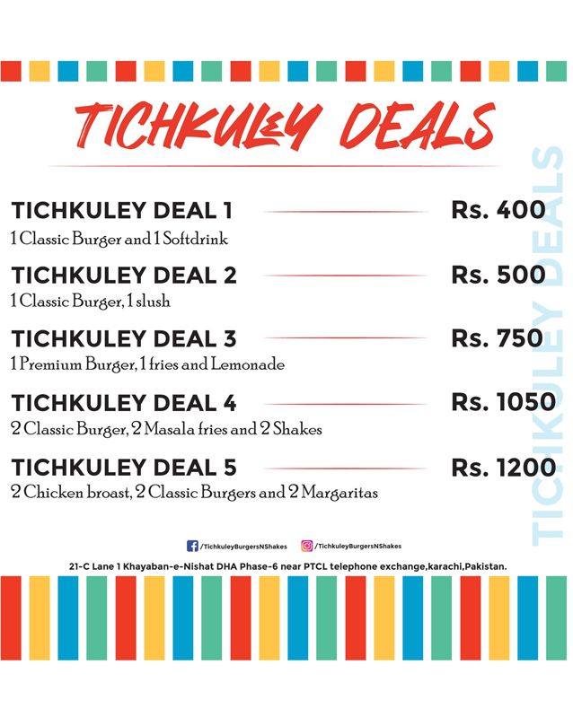 Tichkuley menu