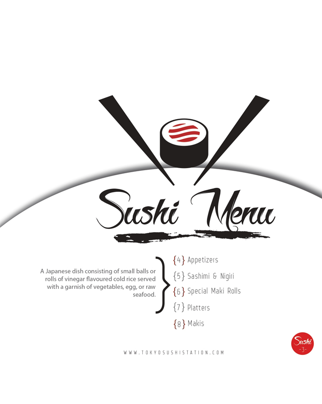 Tokyo Sushi Station menu