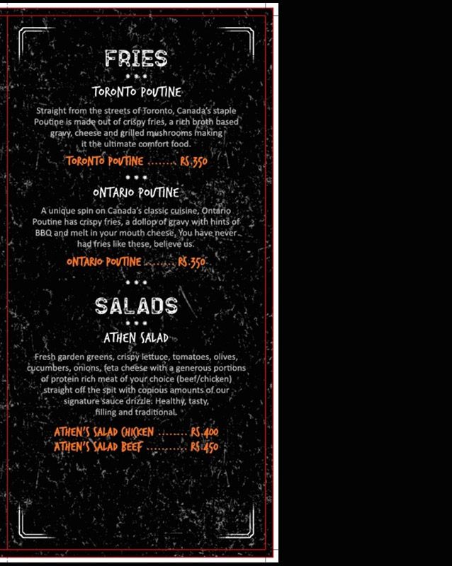 Tornto Cyros menu