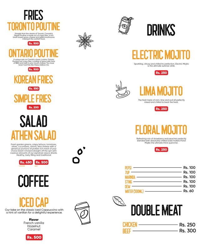 Toronto Gyros menu