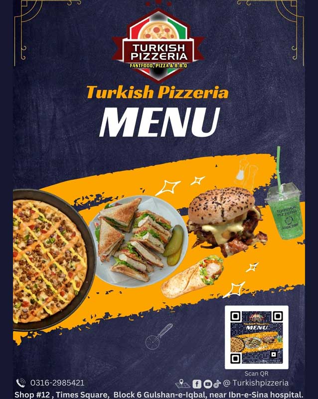 Turkish Pizzeria menu