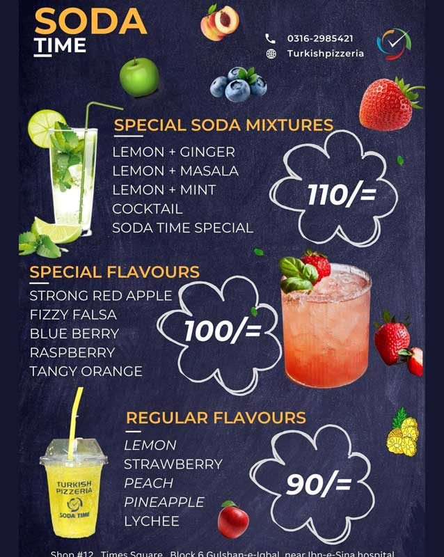 Turkish Pizzeria menu