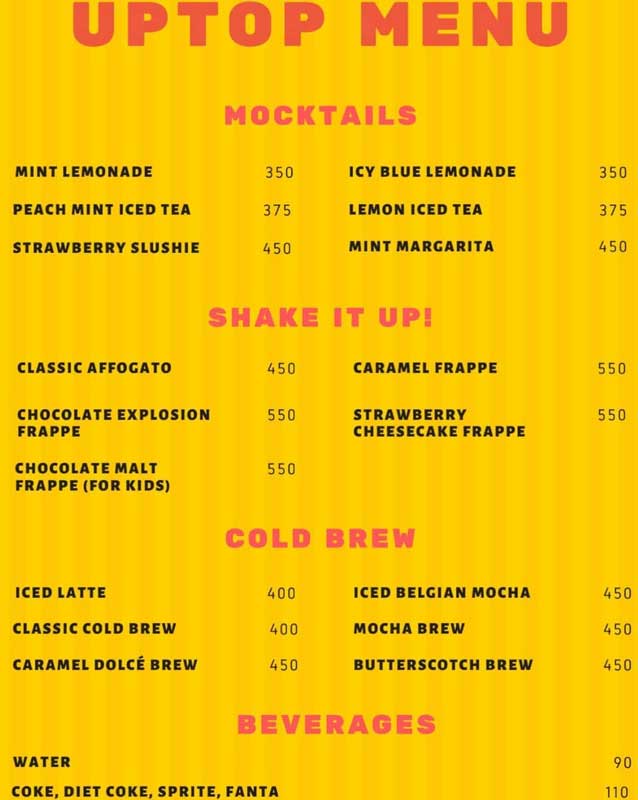 UpTop menu