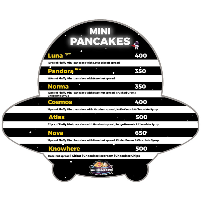Waffles & Beyond menu