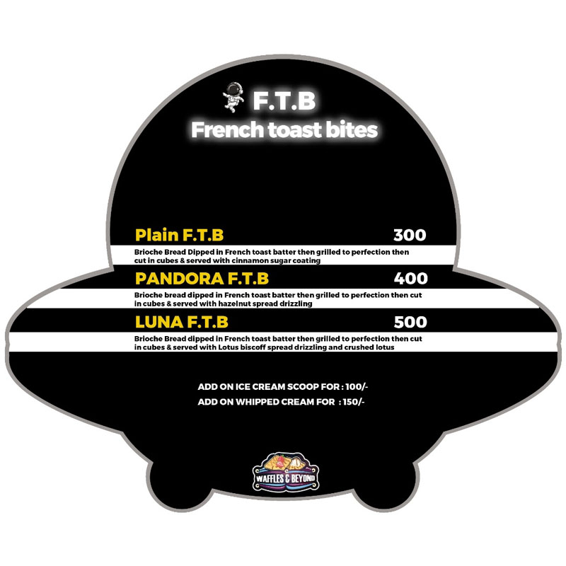 Waffles & Beyond menu