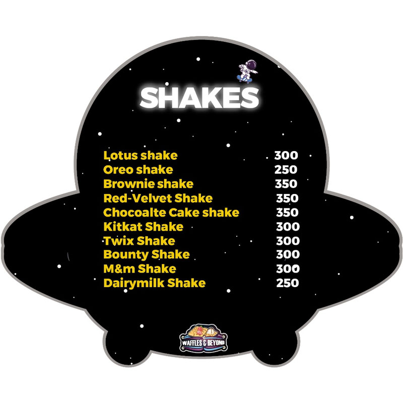 Waffles & Beyond menu