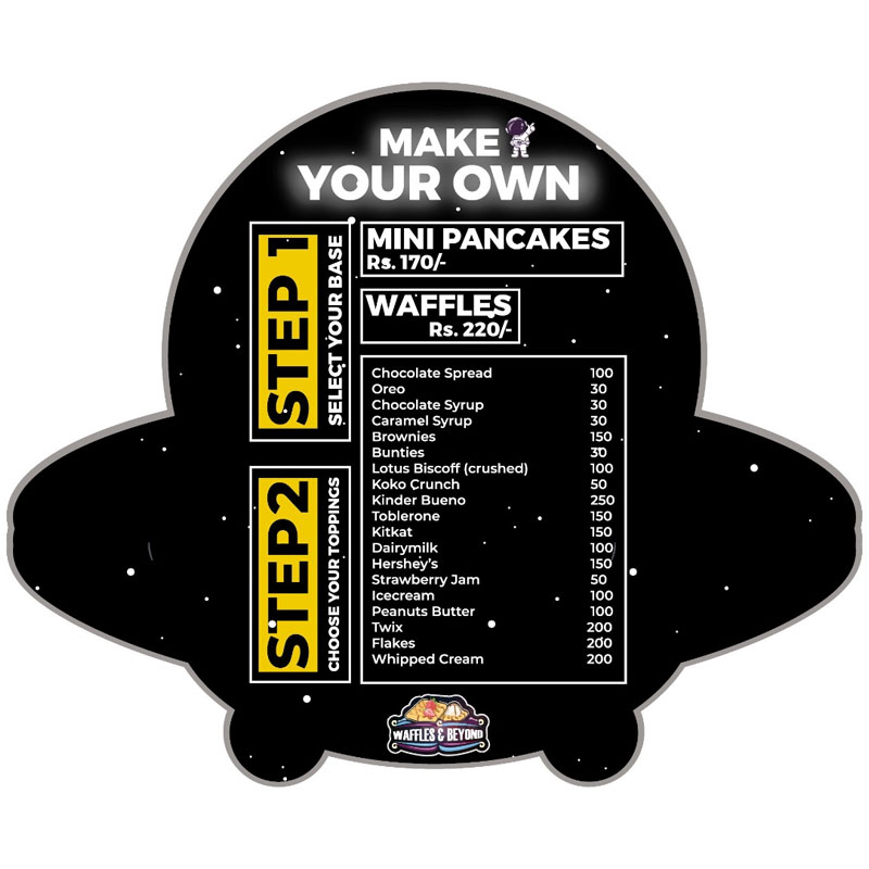 Waffles & Beyond menu