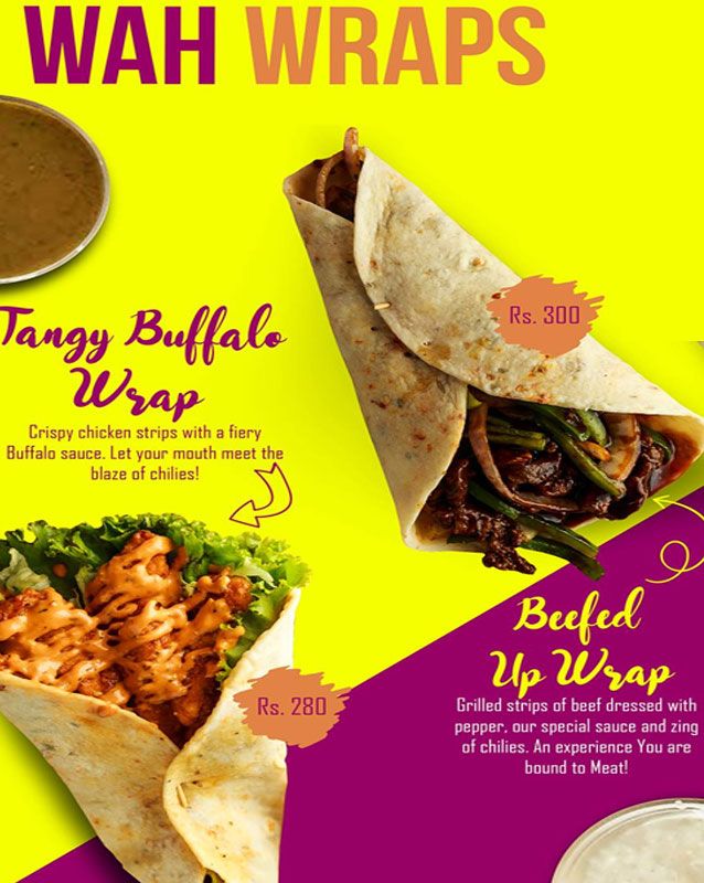 Wah Paratha menu