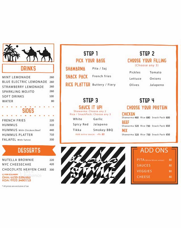 Walla menu