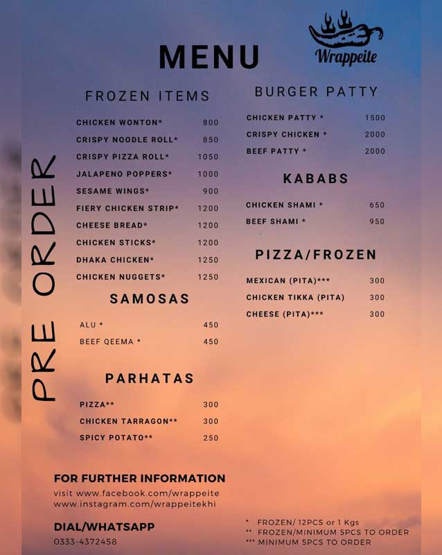Wrappeite menu