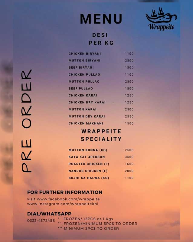 Wrappeite menu