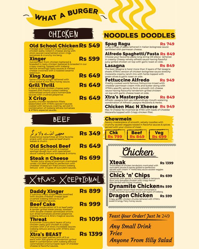 Xtra menu