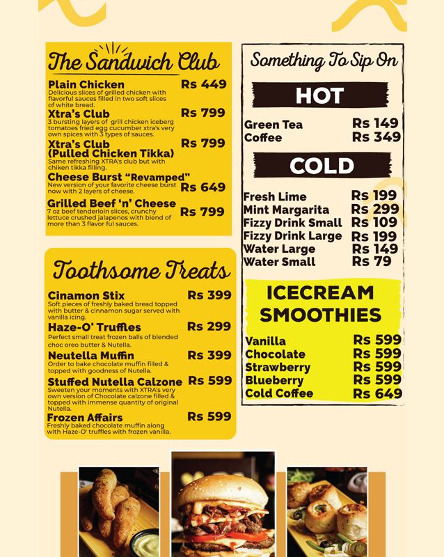 Xtra menu