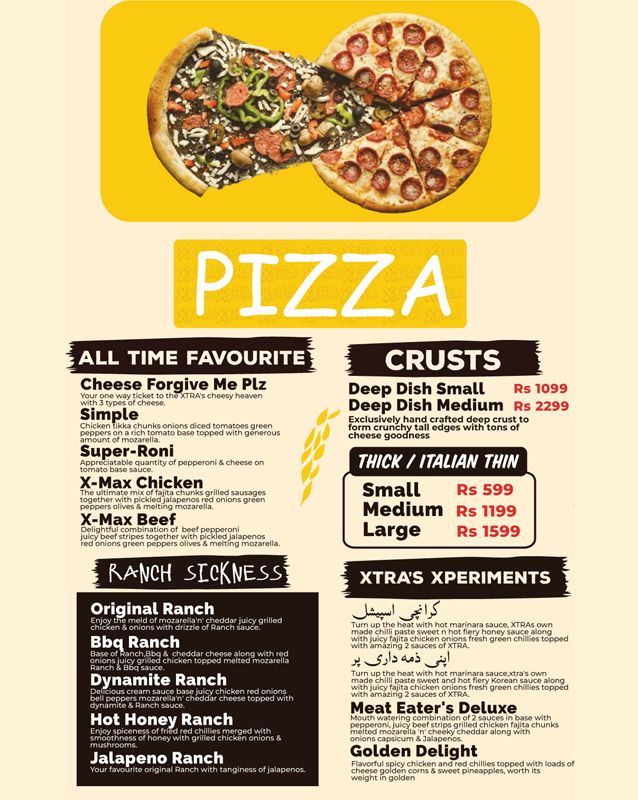 Xtra menu
