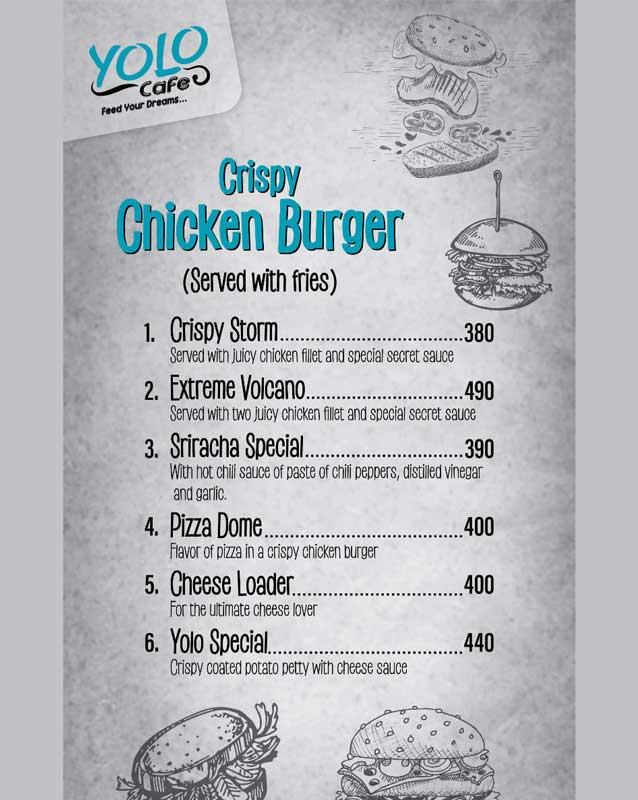 Yolo Cafe menu