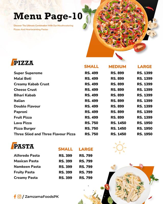 Zamzama Foods menu