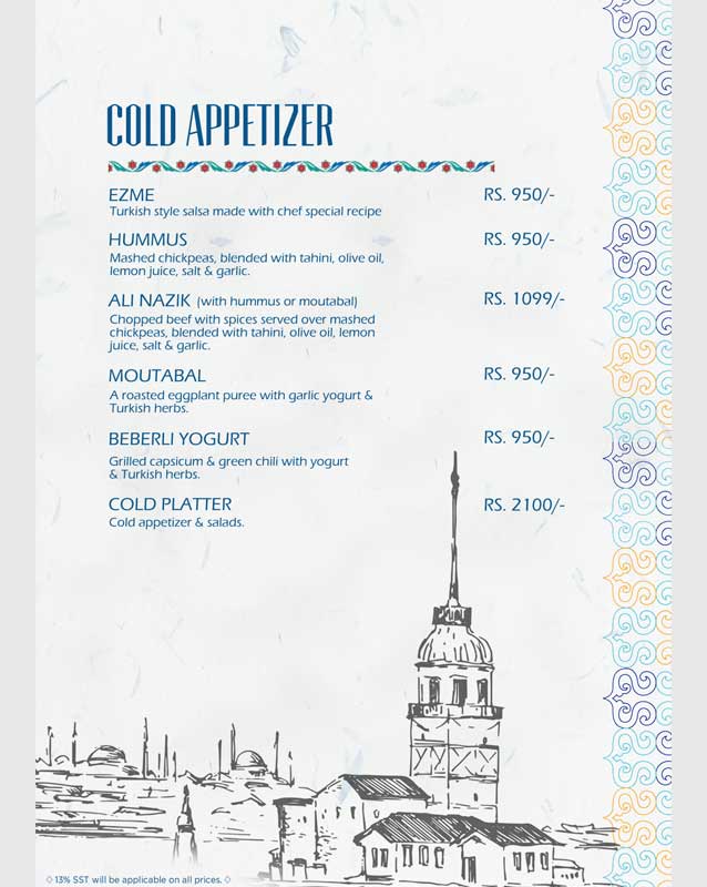 Zeytin menu